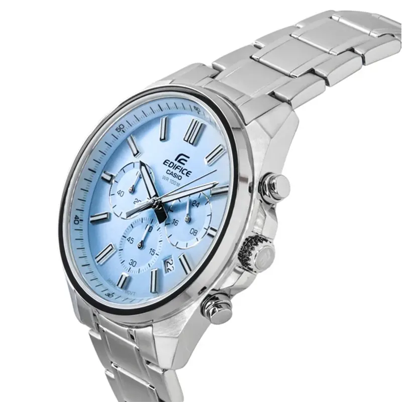 Casio Edifice Chronograph Ice Blue Dial Men's Watch- EFV-650D-2BV
